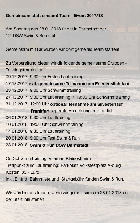 Team - Event 2017: 2018